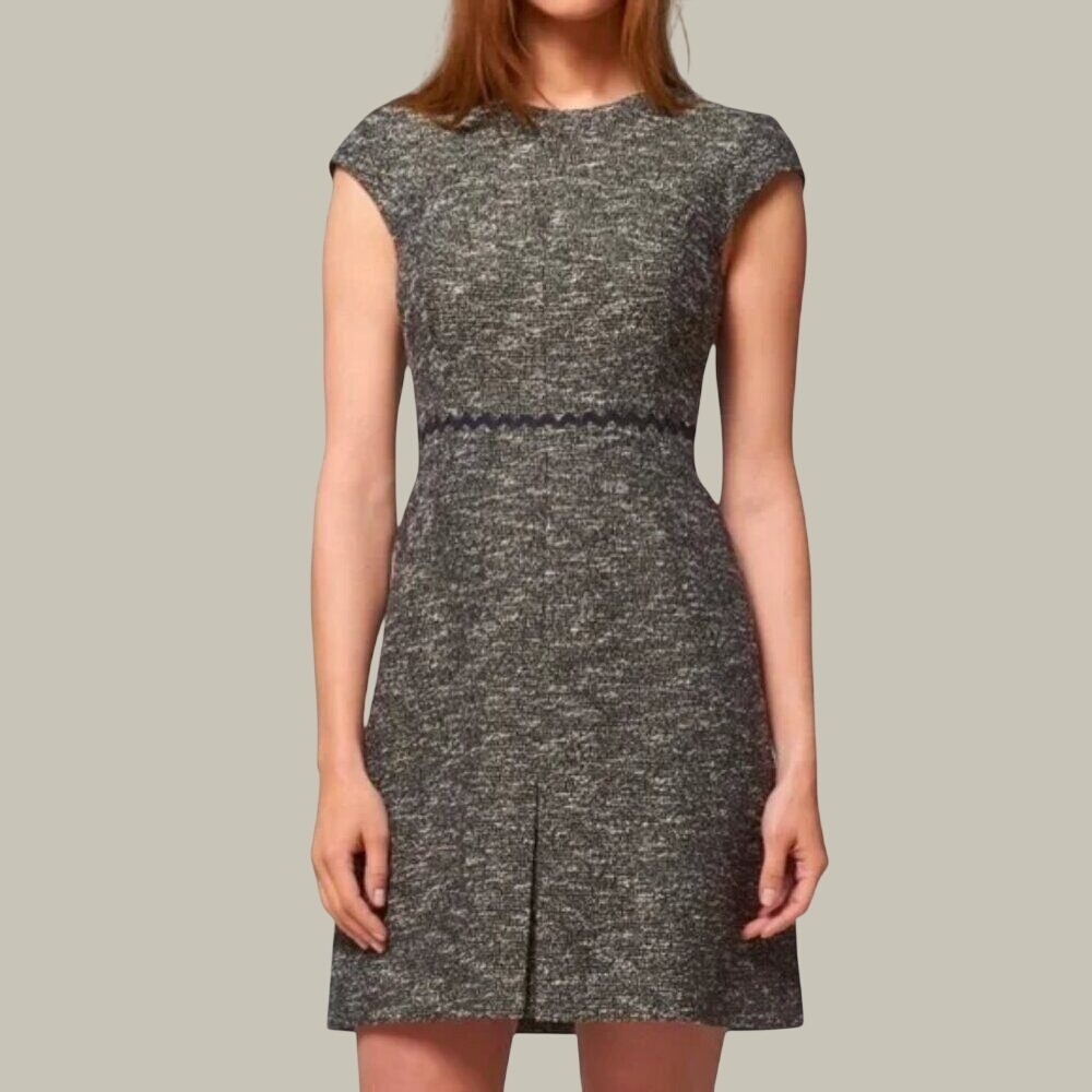 LK Bennett Women's Rory Tweed Sheath Dress 8 Quiet Luxury Old Money Office Work
